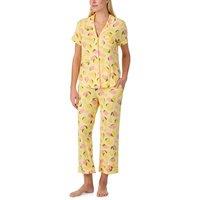 Kate Spade New York Women's KS new york short sleeve cropped pj set in lemon party in Bright Yellow | Size: Medium