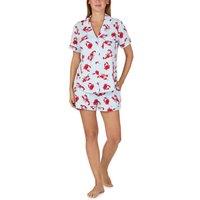 Kate Spade New York Women's KS new york short sleeve notch short pj set in crabs & lobster in Duck Egg Blue | Size: Small