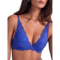 Aubade Women's Rhythm Of Desire High Apex Push-Up Bra in Blue | Size: 36C