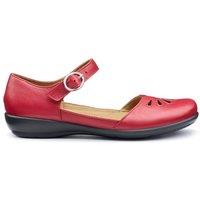 Hotter Women's Wide Fit 'Eloise' Mary Janes in Red | Size: 5.5