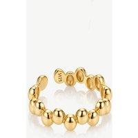 MUCHV Women's Adjustable Beaded Ring in 18k Gold or Silver