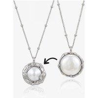 MUCHV Women's Baroque Pearl Necklace With Bobble Chain in 18k Gold or Silver