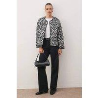 WOVCOR Women's Women's Geo Jacquard Open Front Jacket | Size: 10