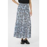 Kaffe Women's KAmaxi Smock Waist Maxi Skirt in Pale Blue | Size: Medium/Large