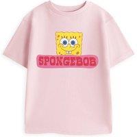SpongeBob SquarePants Short Sleeved T-Shirt | Pink | Official Merch | Size: 9-10 Years