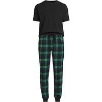 Lands' End Men's Jersey Pyjama Set in Dark Navy | Size: Small