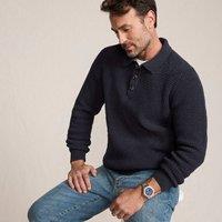 Lands' End Men's Chenille Polo in Charcoal | Size: Large