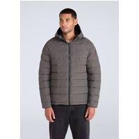 Animal Men's 'Light Cloud Cosi' Warm Full Zip Adjustable Hood Marl Padded Jacket in Khaki | Size: Large