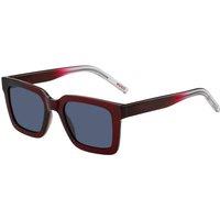 HUGO Men's HG-1259S-FSFKU Square/Rectangle Sunglasses in Red
