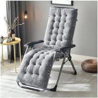 Living and Home 160x50cm Sherpa Fleece Chair Pad with Non-Slip Backing Cosy Home Decor in Grey | Size: 160x50 cm