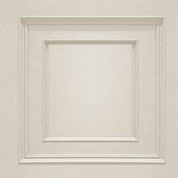 Belgravia Amara Wood Panel Vinyl Textured Wallpaper in Cream