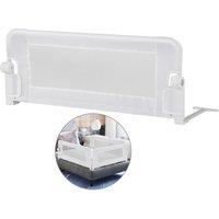 Costway Foldable Toddler Bed Rail Baby Safety Guard w/Removable Cover in White