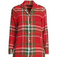 Lands' End Women's Petite Pure Cotton Flannel Pyjama Top | Size: 14-16