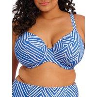 Elomi Women's Fiji Falls Plunge Bikini Top in Blue | Size: 36F