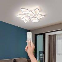NIVOR LED Ceiling Light, 75W Acrylic Dimmable 9-Flower Flush Mount Romete in White