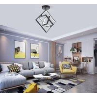 NIVOR Dimmable 36W Black LED Ceiling Light Modern Flush Mount Lamp Hallway