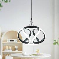 NIVOR Modern Black 35W LED Chandelier Ceiling Light Adjustable Hanging 6000K