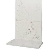Acantha Fires & Fireplaces Acantha x2 Tile & Hearth Set in White Marble Effect