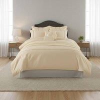 Snug City Luxury Embroidered Duvet Cover Set Bedding with Matching Accessories in Cream | Size: King