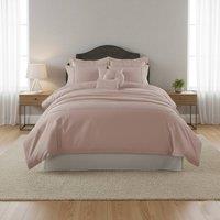 Snug City Luxury Embroidered Duvet Cover Set Bedding with Matching Accessories in Coral | Size: Super King