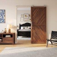 HOMCOM Sliding Door Hardware Kit Smooth Quiet 152cm Silver Tone