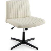 Costway Criss Cross Legged Chair No Wheels 120 Rocking Adjustable Height in Beige