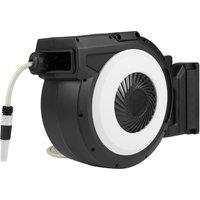 Costway Retractable Garden Hose Reel 30 M Water Hose w/2 M Lead in Hose in Black