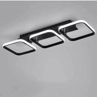 Havendro 1*Black-Square Modern LED Ceiling Light Flush Mount Chandelier Lamp in Black