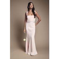 Coast Women's Strappy Satin Bridesmaid Dress With Tie Back Detail in Blush | Size: 8