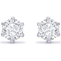 Jewelco London Women's Sterling Silver 1.70CTS CZ solitaire Stud Earrings 6mm
