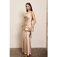 TFNC London Women's Sabba Champagne Maxi Dress in Cream | Size: 12