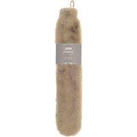 Ribbon Super Luxury Long Faux Fur Hot Water Bottle & Cover in Natural