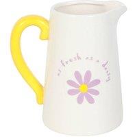 Something Different Fresh As A Daisy Flower Ceramic Jug in White