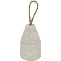 Hill Interiors Marble Ribbed Doorstop in White