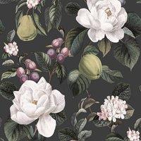 Holden Dcor Pyrus Floral Wallpaper in Charcoal