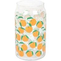 Something Different Orange 500ml Can Glass in Clear