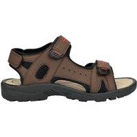 PDQ Men's Triple Touch Fastening Sports Sandals in Brown | Size: 7