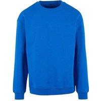 Build Your Brand Men's Crew Neck Plain Sweatshirt 4XL in Bright Blue