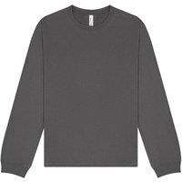Bella + Canvas Men's Heavyweight Long-Sleeved T-Shirt in Charcoal | Size: Large