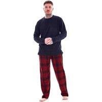 Keanu Men's Checked Microfleece Long Pyjama Set M | Size: Medium