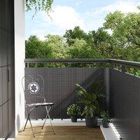 Berkfield Home Balcony Screen Anthracite 500x80 cm Poly Rattan
