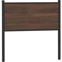 Berkfield Home Headboard Brown Oak 80 cm Engineered Wood & Steel