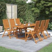 Berkfield Home 7 Piece Outdoor Dining Set Solid Acacia Wood in Brown