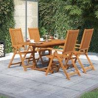 Berkfield Home 5 Piece Garden Dining Set Solid Wood Acacia in Brown
