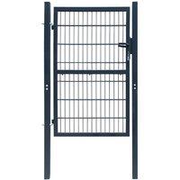 Berkfield Home 2D Fence Gate (Single) Anthracite Grey 106 x 210 cm
