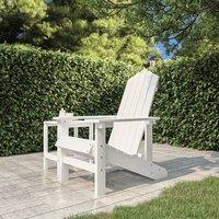 Berkfield Home Garden Adirondack Chair HDPE White