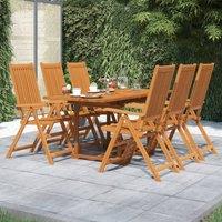 Berkfield Home 7 Piece Garden Dining Set Solid Wood Acacia in Brown