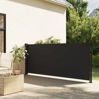 Berkfield Home Retractable Side Awning Black 117x300 cm