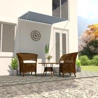 Berkfield Home Retractable Awning 150x150 cm Blue & White