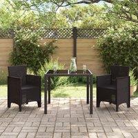 Berkfield Home Garden Chairs 2 pcs Brown Poly Rattan